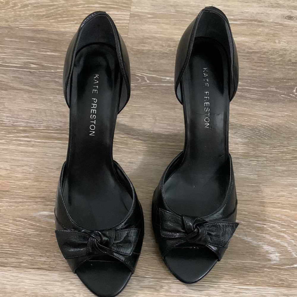 Kate Preston-Garmon Peep-Toe Heels EUC - Picture 5 of 8